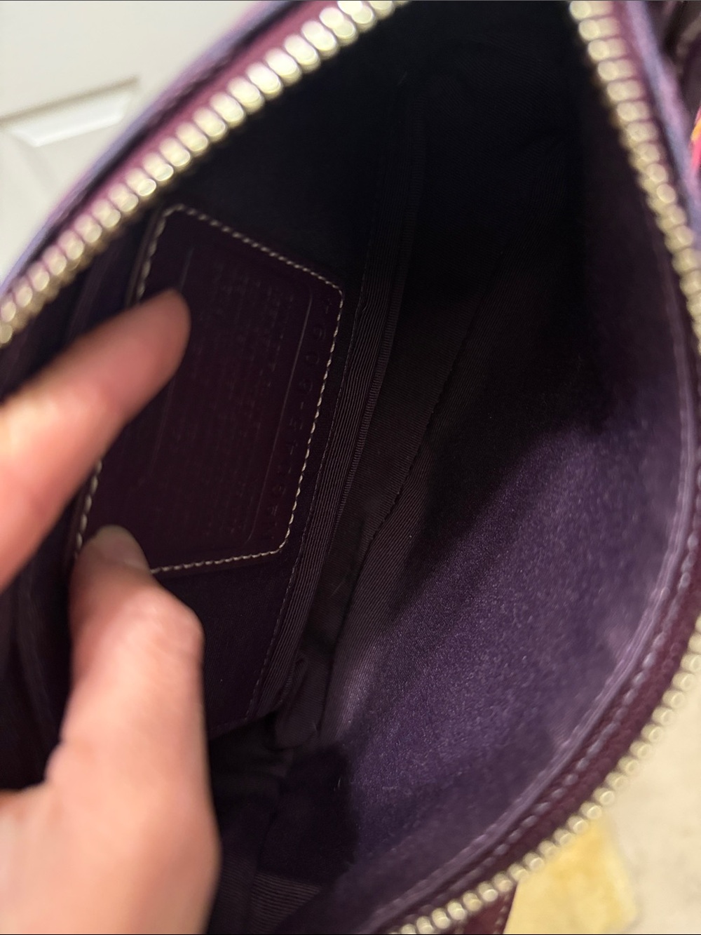 Y2K Coach 6094 mini Demi Hampton bag in a purple signature jacquard - Picture 5 of 5